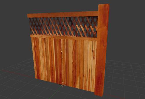 Wood Fence with Lattice preview image